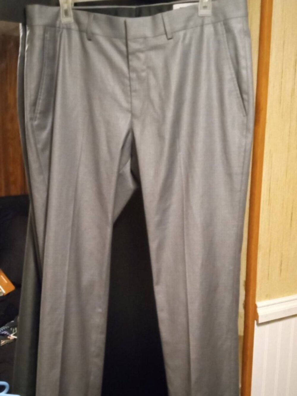 reaction kenneth cole 34x30 grey pants stretch